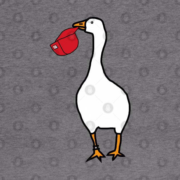 White Goose Steals Red Hat by ellenhenryart